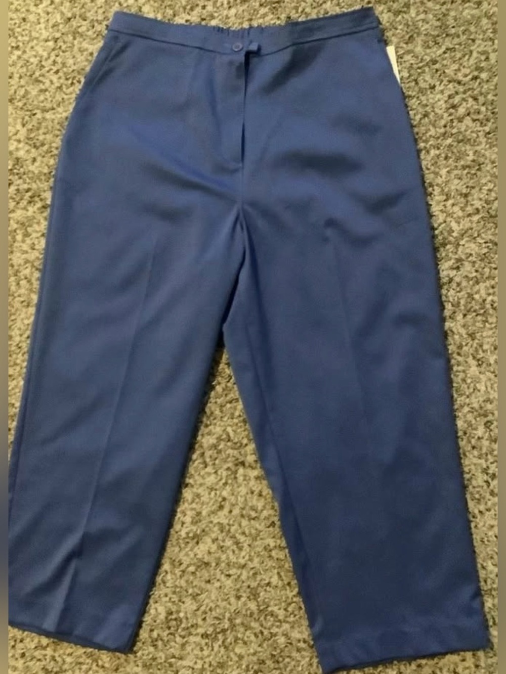 Women’s Blue Cropped stretch Dress Pants size 12 - Picture 9 of 10